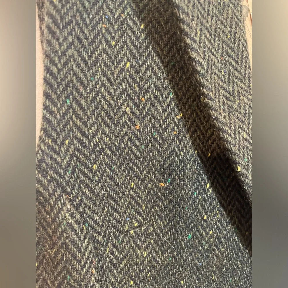 Celtic Tweed Ladies' Green Herringbone Tweed Vest US Size 12 Old World Tailored - Picture 6 of 10